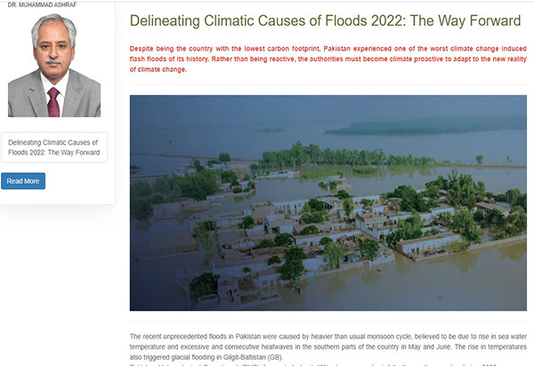 Delineating Climatic Causes of Floods 2022: The Way Forward
