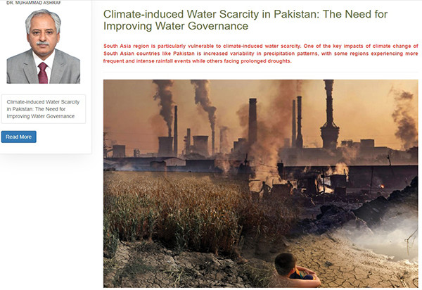Climate-induced Water Scarcity in Pakistan: The Need for Improving Water Governance
