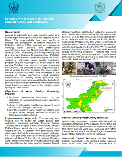Drinking Water Quality in Pakistan Current Status and Challenges